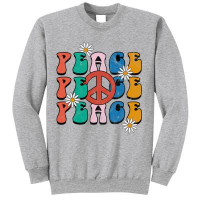 Peace Retro Vintage Sunflower Sweatshirt