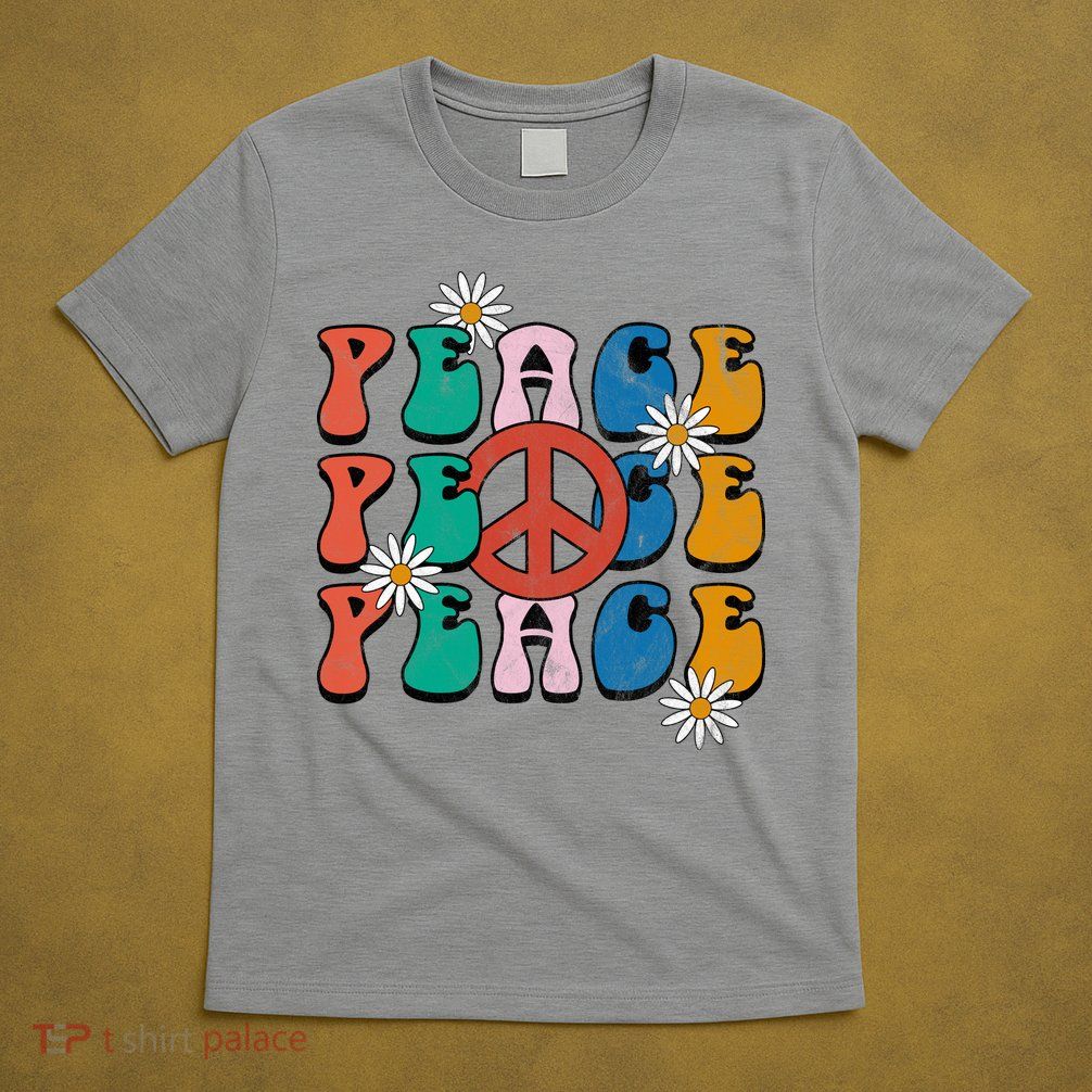 Peace Retro Vintage Sunflower T-Shirt