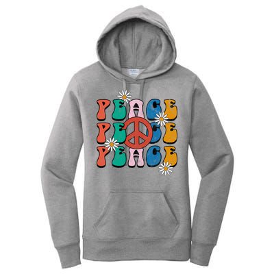 Peace Retro Vintage Sunflower Women's Pullover Hoodie