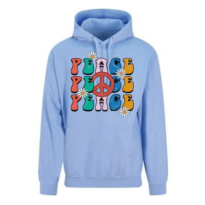 Peace Retro Vintage Sunflower Unisex Surf Hoodie