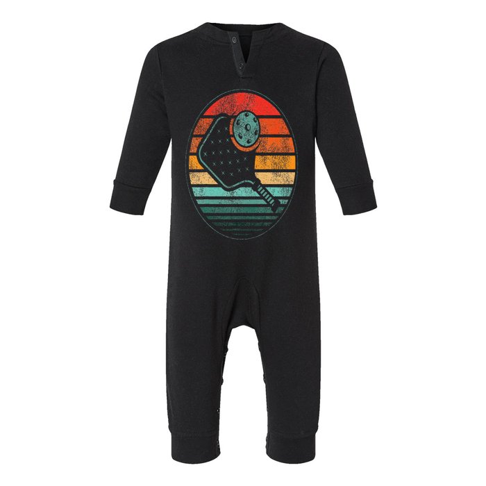 Pickleball Retro Vintage Infant Fleece One Piece