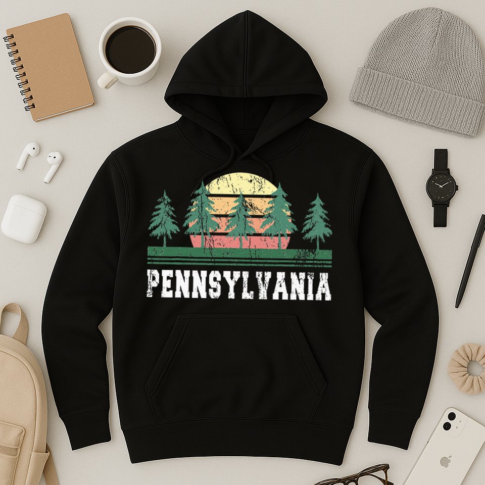 Pennsylvania Retro Vintage Hoodie