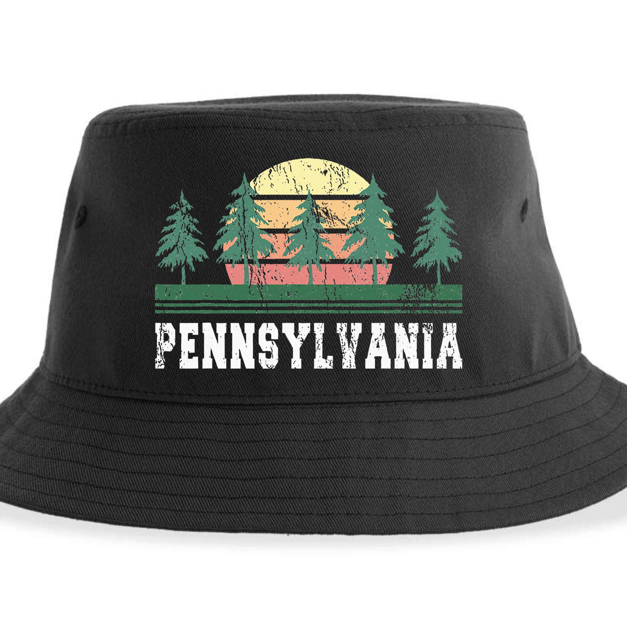 Pennsylvania Retro Vintage Sustainable Bucket Hat