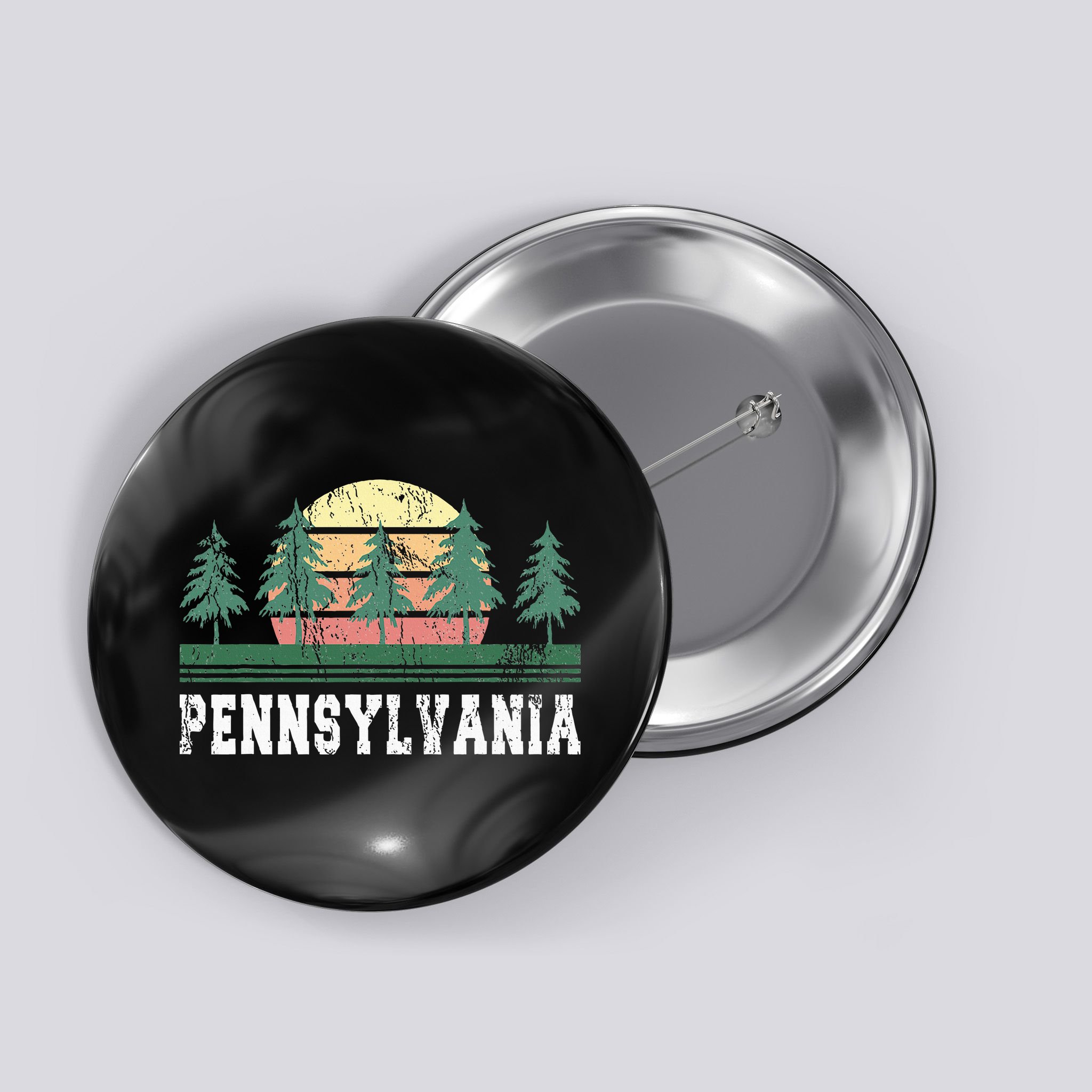 Pennsylvania Retro Vintage Button