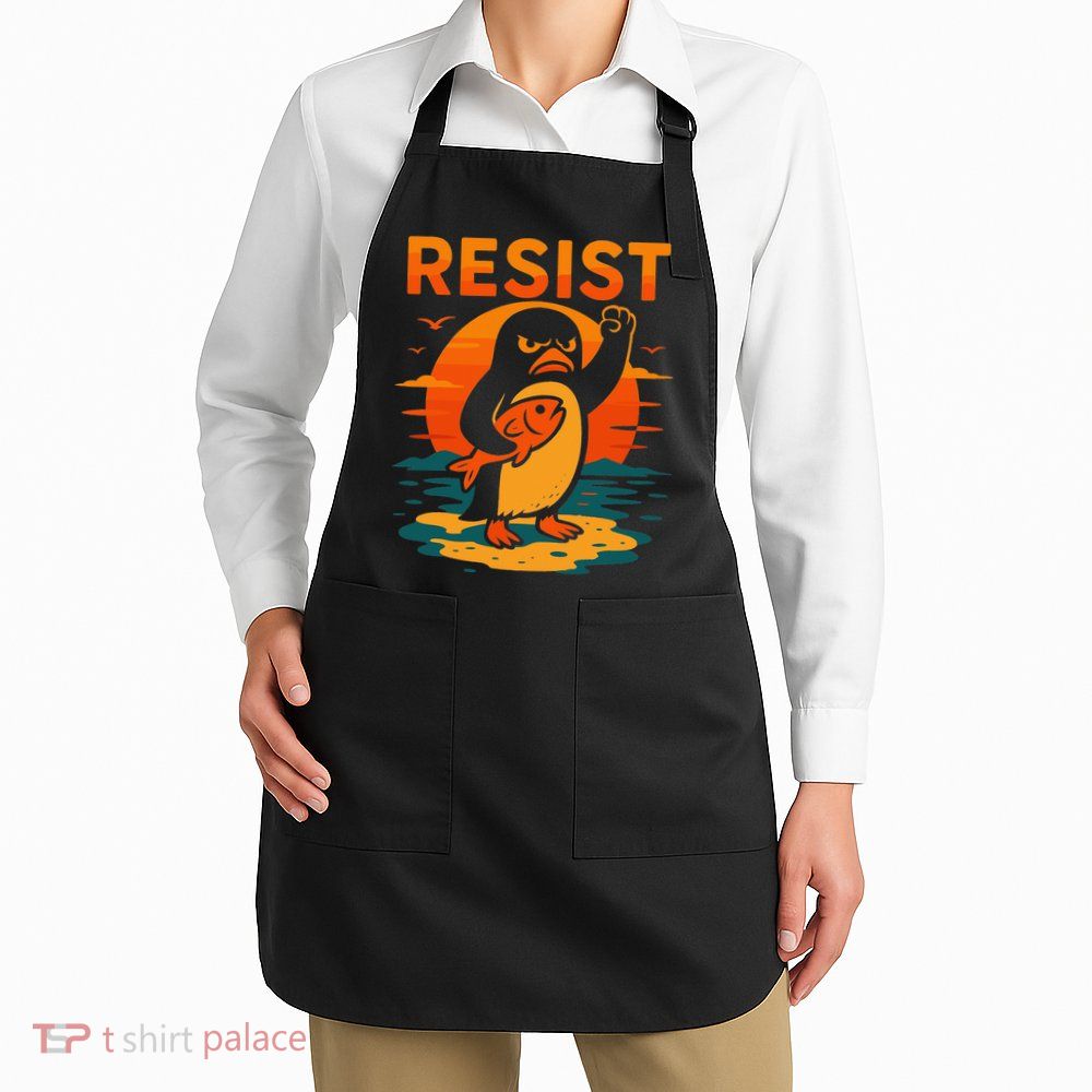 Penguin Resist Vintage Penguin Resist Cool Penguins Resist Apron