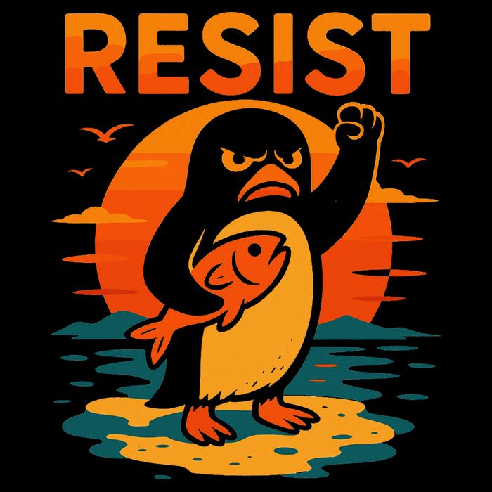 Penguin Resist Vintage Penguin Resist Cool Penguins Resist Backpack