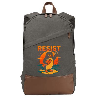 Penguin Resist Vintage Penguin Resist Cool Penguins Resist Cotton Canvas Backpack