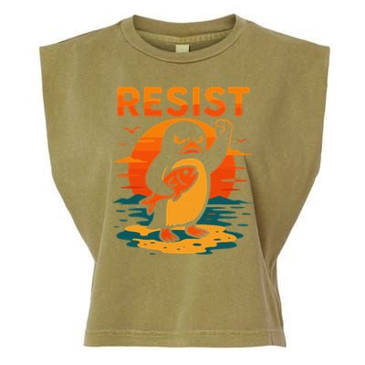 Penguin Resist Vintage Penguin Resist Cool Penguins Resist Garment-Dyed Women's Muscle Tee