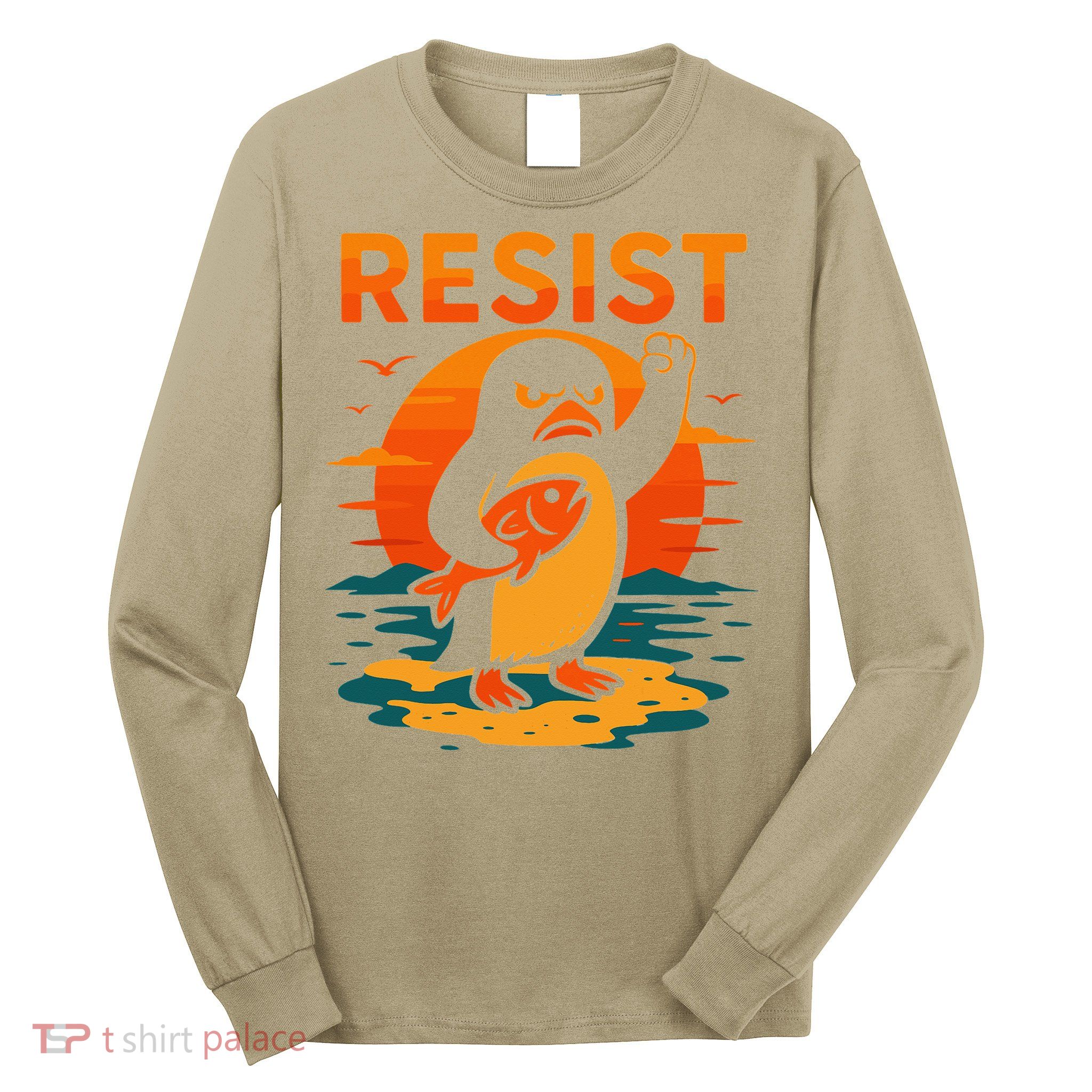 Penguin Resist Vintage Penguin Resist Cool Penguins Resist Long Sleeve Shirt