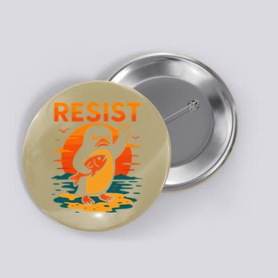 Penguin Resist Vintage Penguin Resist Cool Penguins Resist Button