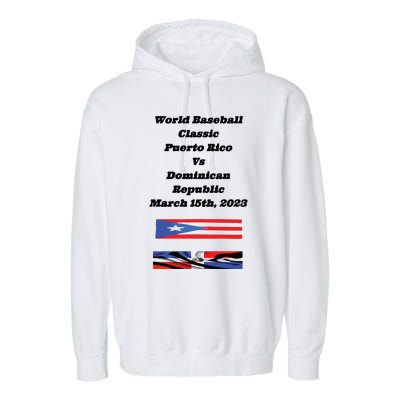 Puerto Rico Vs Dominican Republic Garment-Dyed Fleece Hoodie