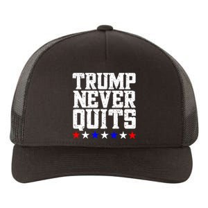 Patriotic Republican Vote Trump 2024 Trump Never Quits Yupoong Adult 5-Panel Trucker Hat