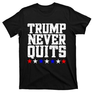 Patriotic Republican Vote Trump 2024 Trump Never Quits T-Shirt