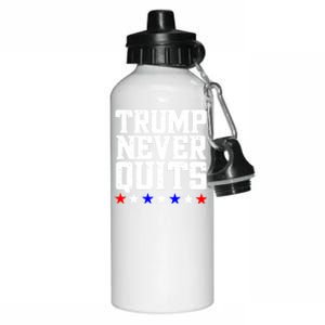 Patriotic Republican Vote Trump 2024 Trump Never Quits Aluminum Water Bottle