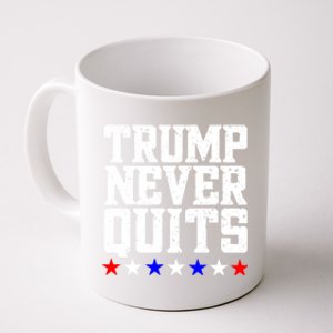 Patriotic Republican Vote Trump 2024 Trump Never Quits Coffee Mug