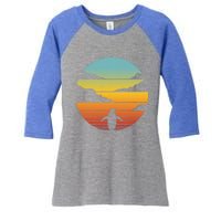 Penguin Retro Vintage 60s 70s Funny Gift Bird Lover Gift Women's Tri-Blend 3/4-Sleeve Raglan Shirt