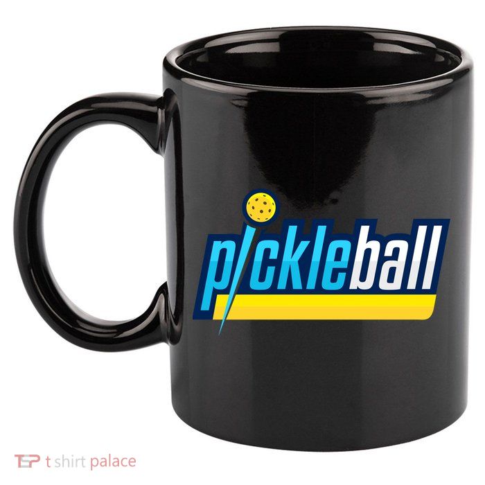 Pickleball Retro Volt Logo 11oz C Handle Ceramic Mug