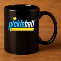Pickleball Retro Volt Logo 11oz C Handle Ceramic Mug