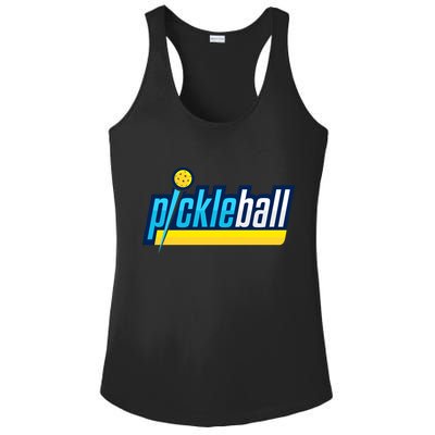 Pickleball Retro Volt Logo Ladies PosiCharge Competitor Racerback Tank