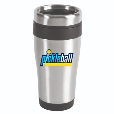 Pickleball Retro Volt Logo 16oz Travel Tumbler