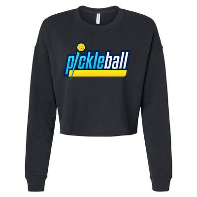 Pickleball Retro Volt Logo Cropped Pullover Crew