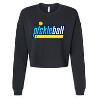 Pickleball Retro Volt Logo Cropped Pullover Crew