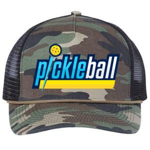 Pickleball Retro Volt Logo Retro Rope Trucker Hat Cap