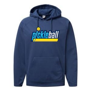 Pickleball Retro Volt Logo Performance Fleece Hoodie