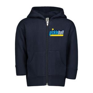 Pickleball Retro Volt Logo Toddler Zip Fleece Hoodie