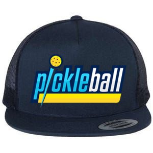 Pickleball Retro Volt Logo Flat Bill Trucker Hat