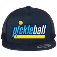 Pickleball Retro Volt Logo Flat Bill Trucker Hat