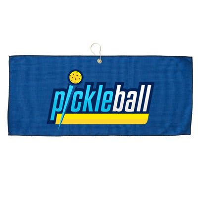 Pickleball Retro Volt Logo Large Microfiber Waffle Golf Towel