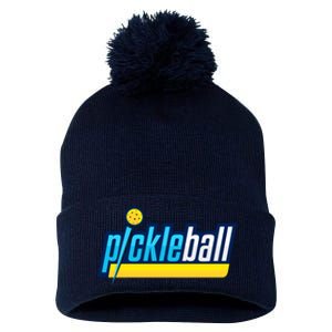 Pickleball Retro Volt Logo Pom Pom 12in Knit Beanie