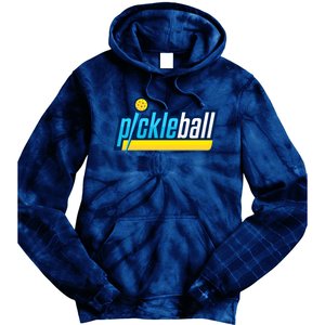 Pickleball Retro Volt Logo Tie Dye Hoodie