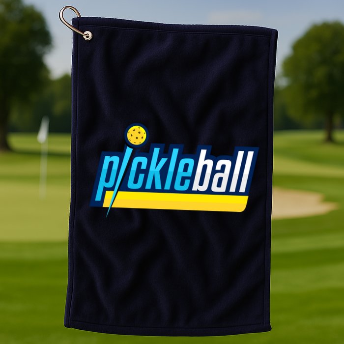 Pickleball Retro Volt Logo Golf Towel