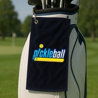 Pickleball Retro Volt Logo Golf Towel