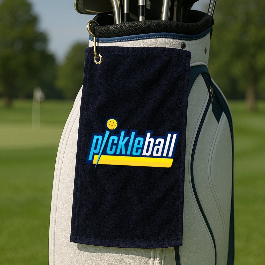 Pickleball Retro Volt Logo Golf Towel