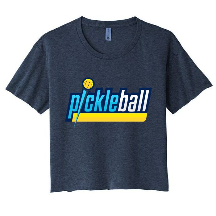 Pickleball Retro Volt Logo Women's Crop Top Tee
