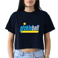 Pickleball Retro Volt Logo Women's Crop Top Tee