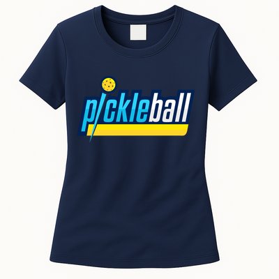 Pickleball Retro Volt Logo Womens T-Shirt