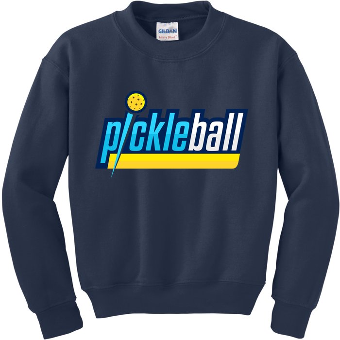 Pickleball Retro Volt Logo Kids Sweatshirt