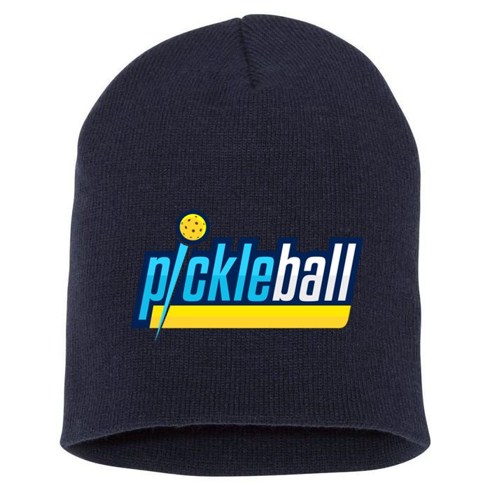 Pickleball Retro Volt Logo Short Acrylic Beanie