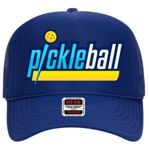 Pickleball Retro Volt Logo High Crown Mesh Back Trucker Hat