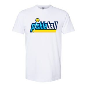 Pickleball Retro Volt Logo Softstyle CVC T-Shirt