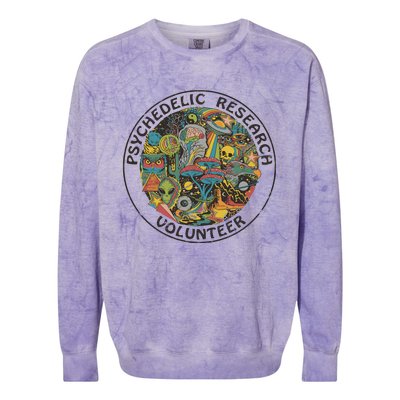 Psychedelic Research Volunteer Colorblast Crewneck Sweatshirt