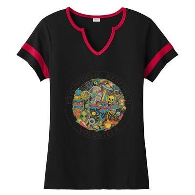 Psychedelic Research Volunteer Ladies Halftime Notch Neck Tee