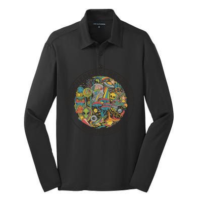 Psychedelic Research Volunteer Silk Touch Performance Long Sleeve Polo