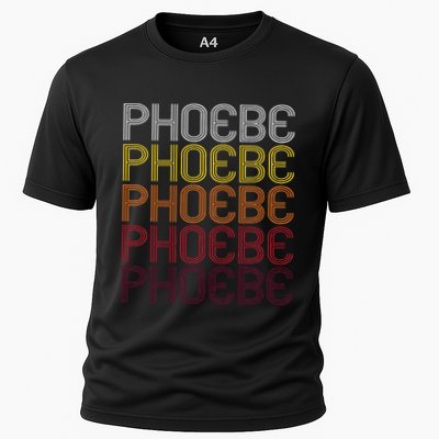 Phoebe Retro Wordmark Pattern Vintage Style Performance Shirt