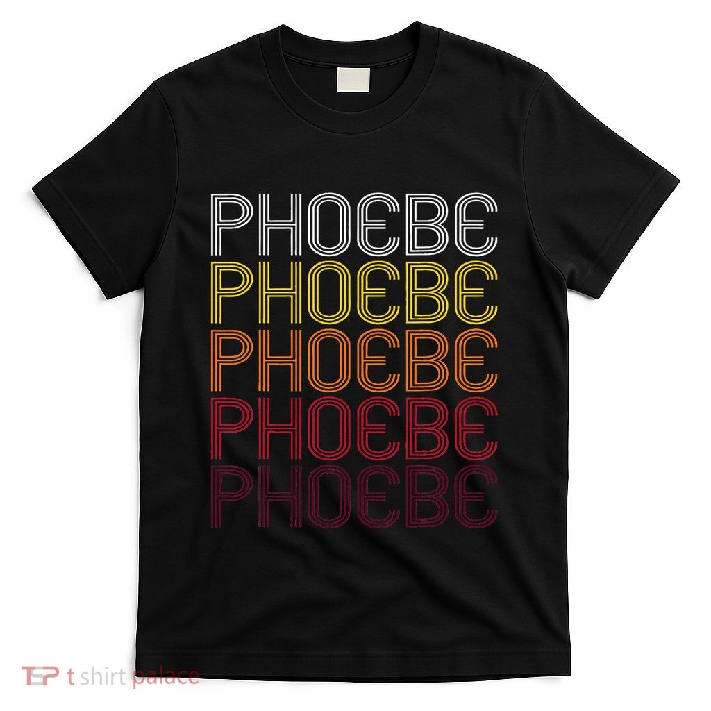 Phoebe Retro Wordmark Pattern Vintage Style T-Shirt