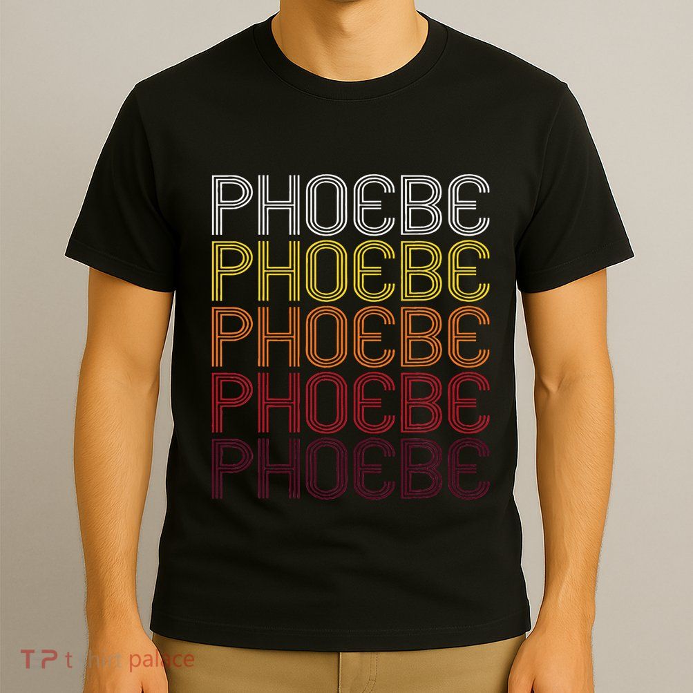 Phoebe Retro Wordmark Pattern Vintage Style T-Shirt